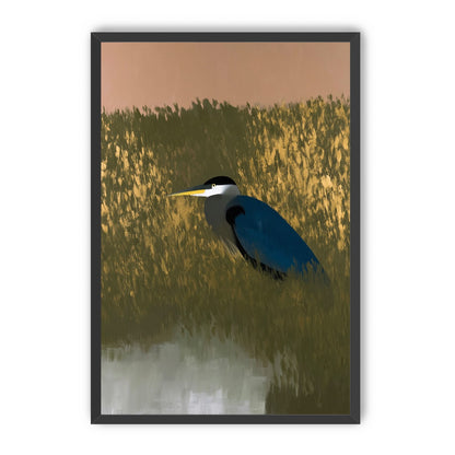 Heron among the reeds
