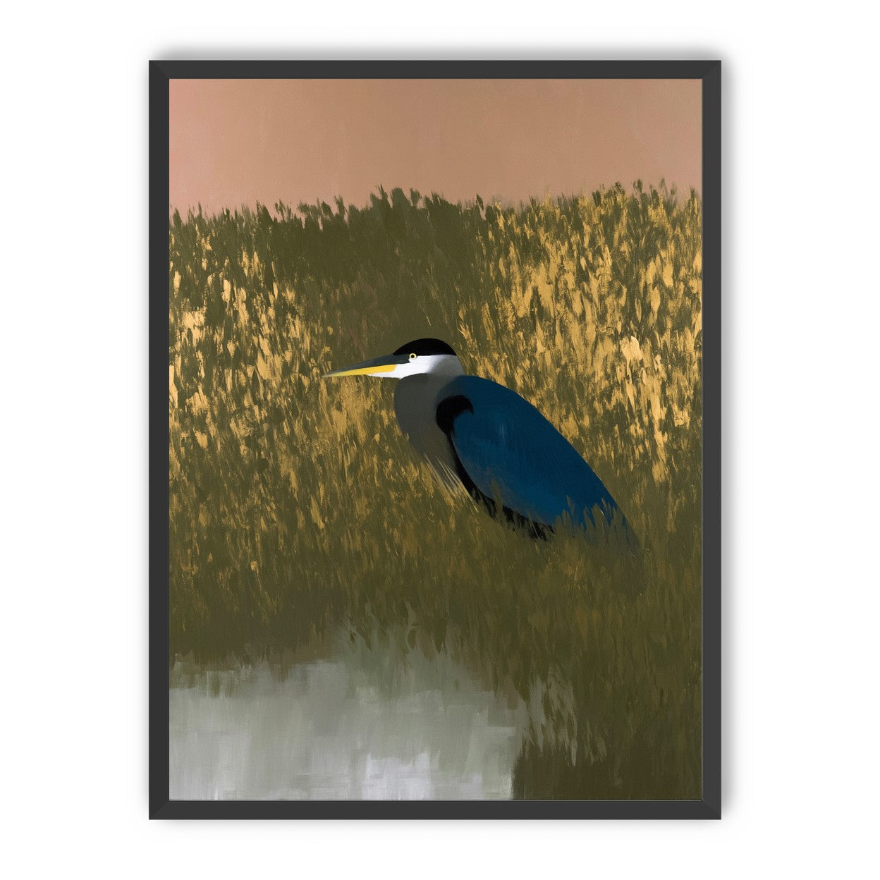 Heron among the reeds