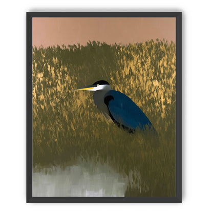 Heron among the reeds