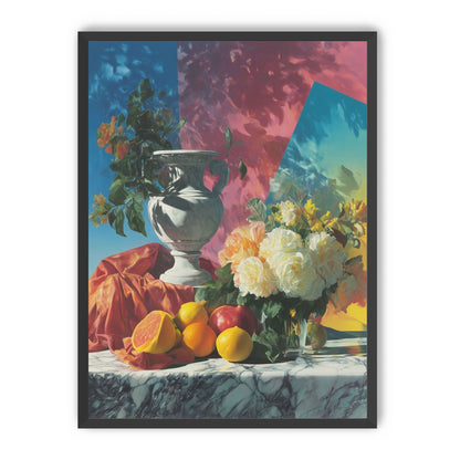 Urn and roses in hard light