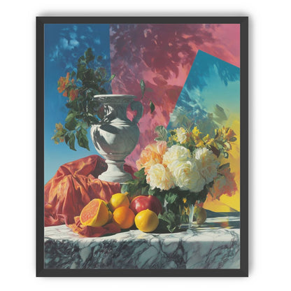 Urn and roses in hard light