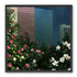 Flowers at the foot of towers