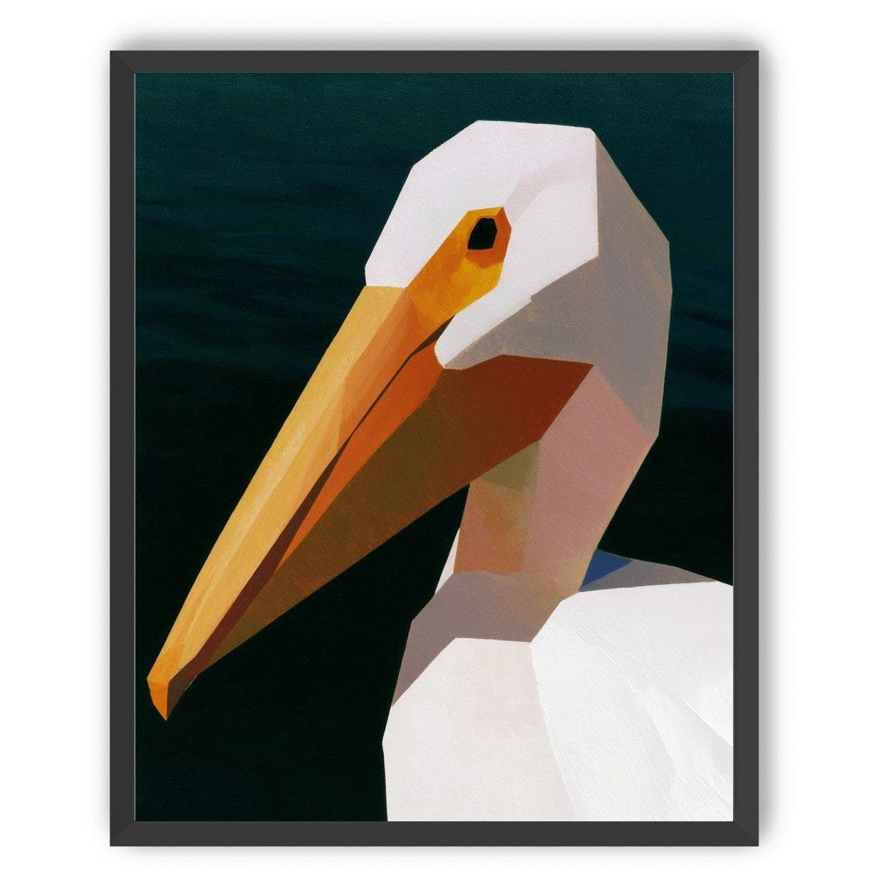 The beak cuts the dark