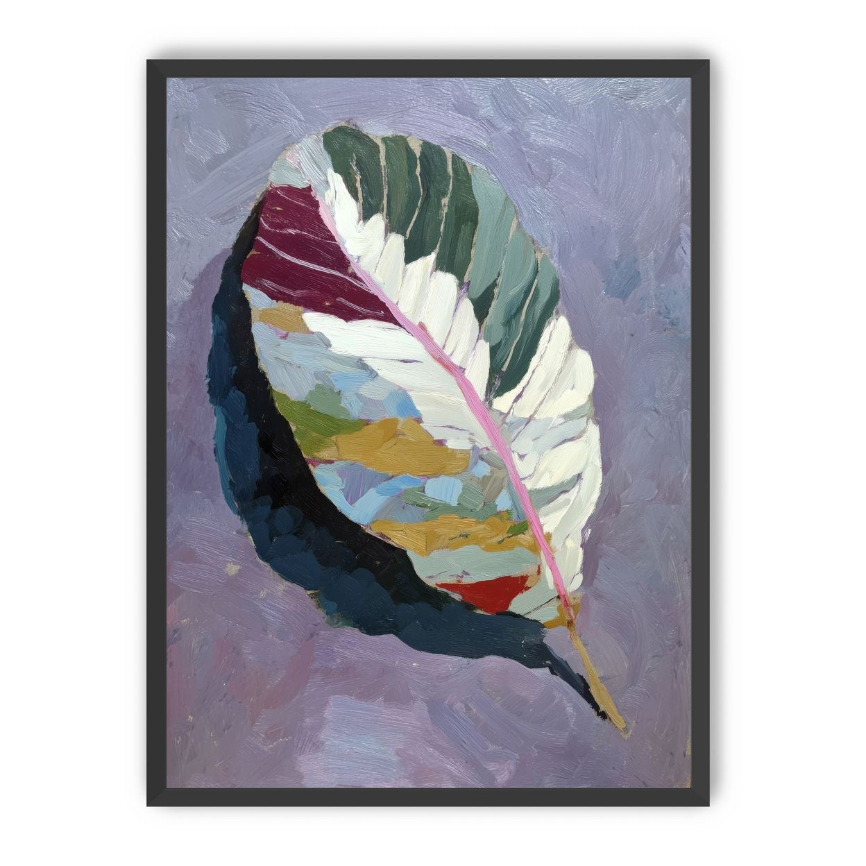 Leaf Form with Divided Color