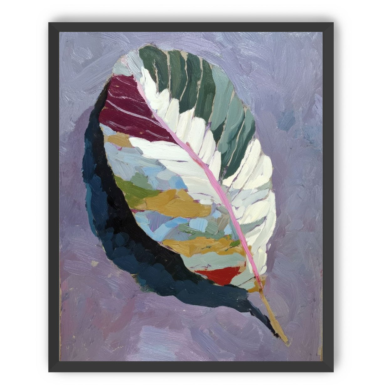 Leaf Form with Divided Color