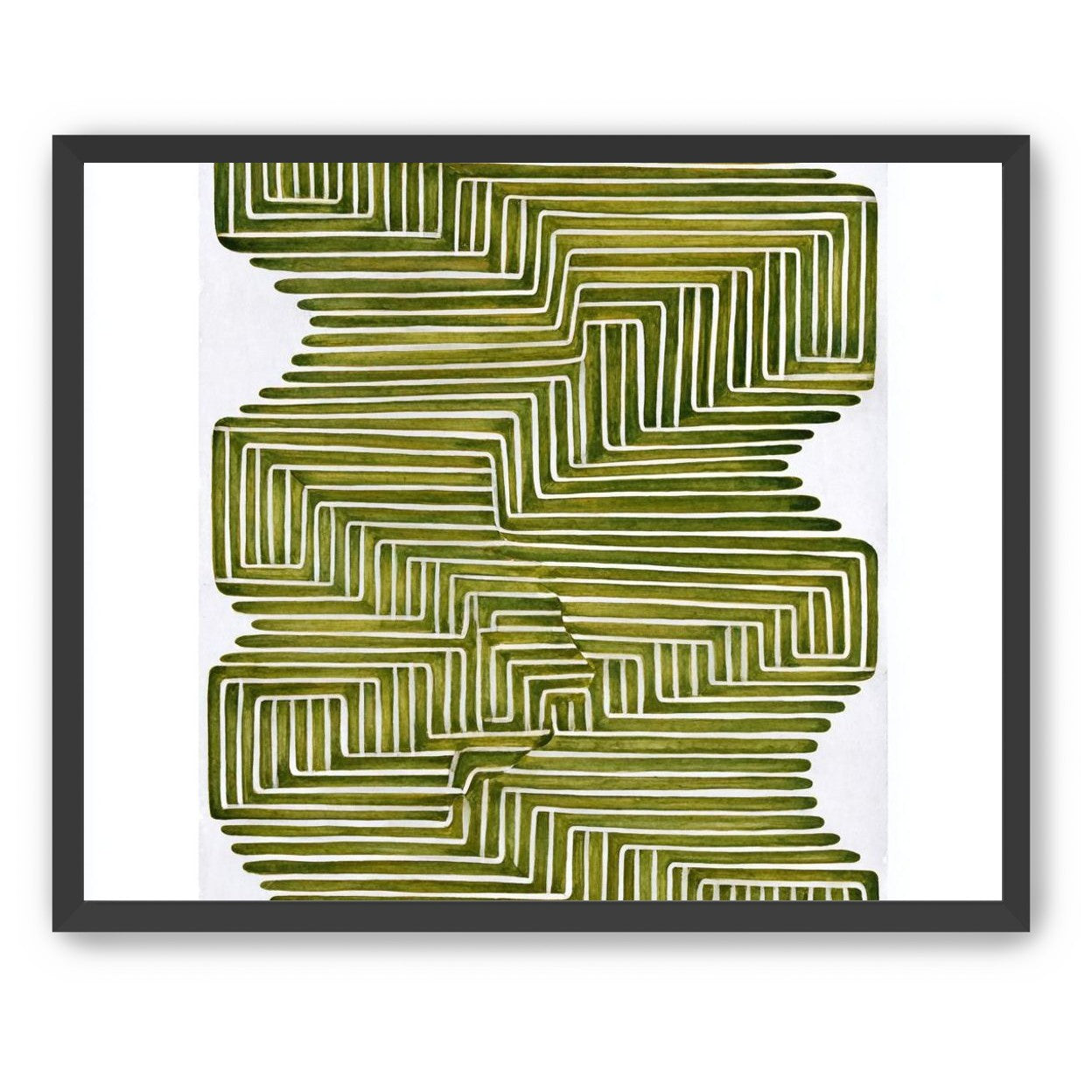 Olive bands in white quiet