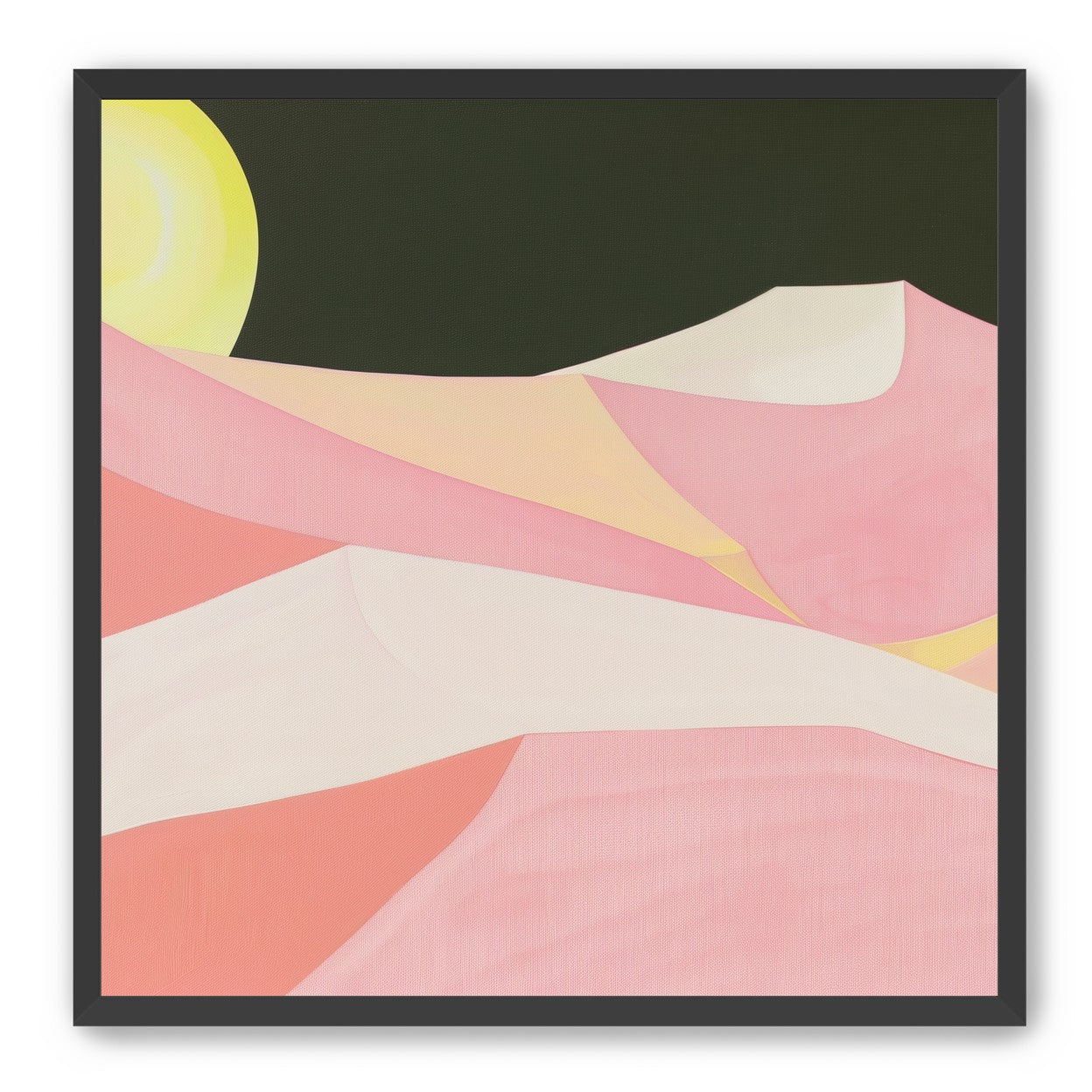 Sun over folded dunes