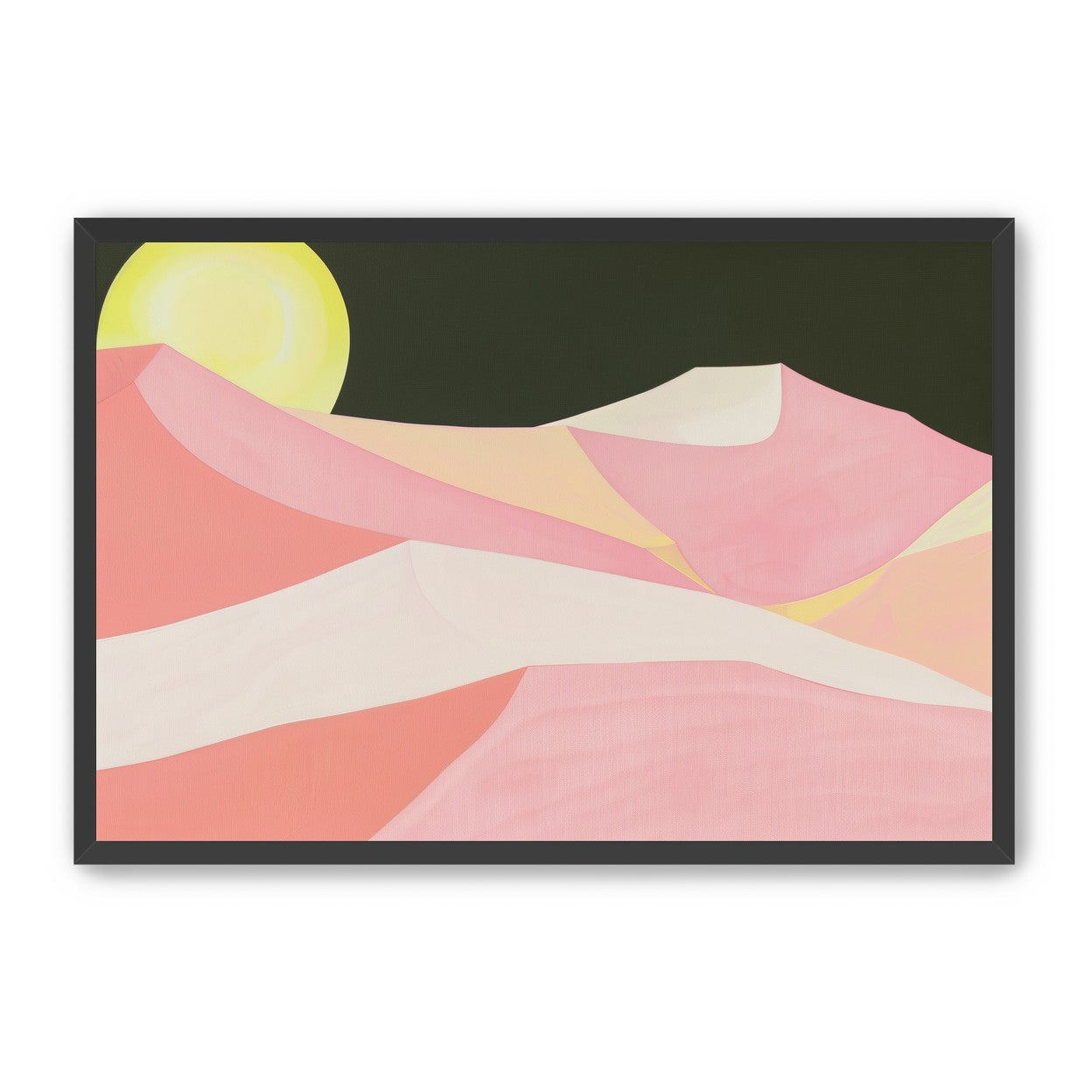 Sun over folded dunes