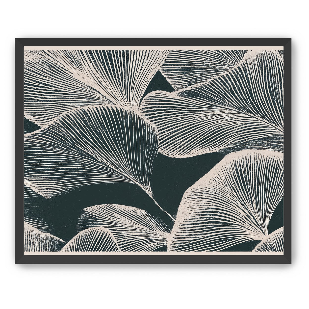 Pale veins on dark leaves