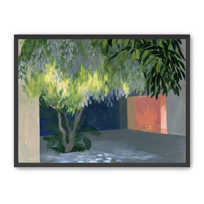 Spotted light under blossoms