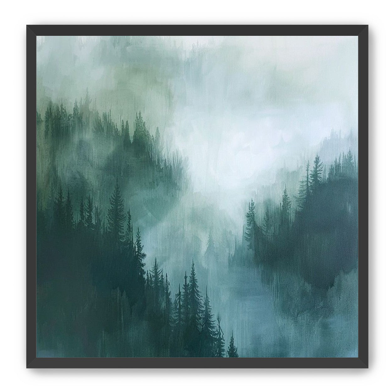 Mist caught in the pines