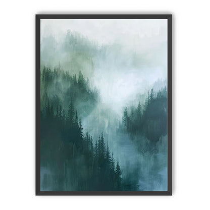 Mist caught in the pines