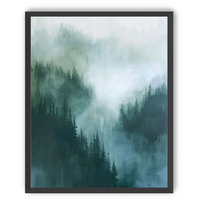 Mist caught in the pines