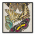 Butterflies among blank paper