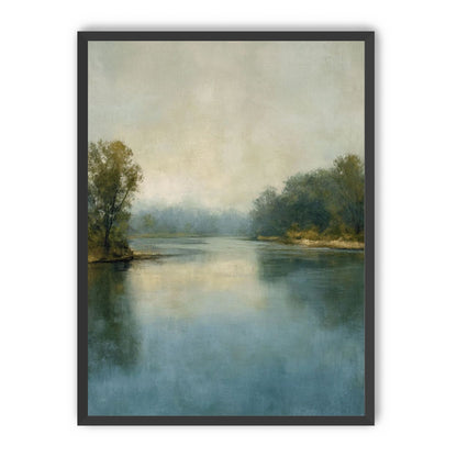 Misty bend in the river