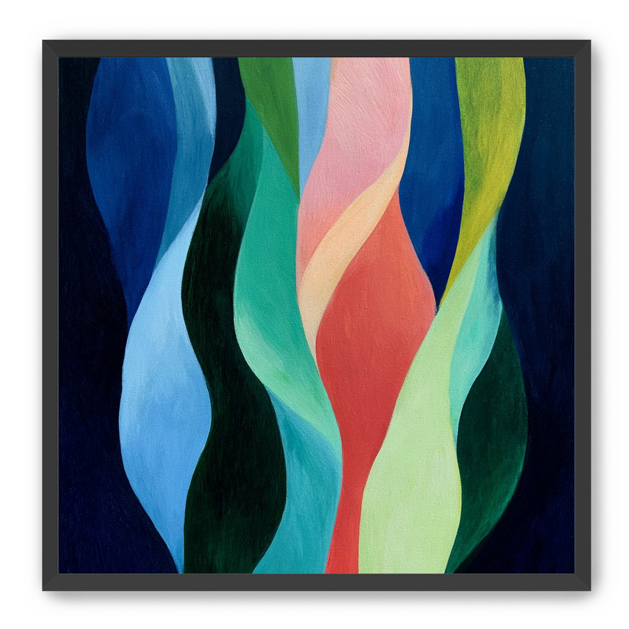Layered wavy color bands