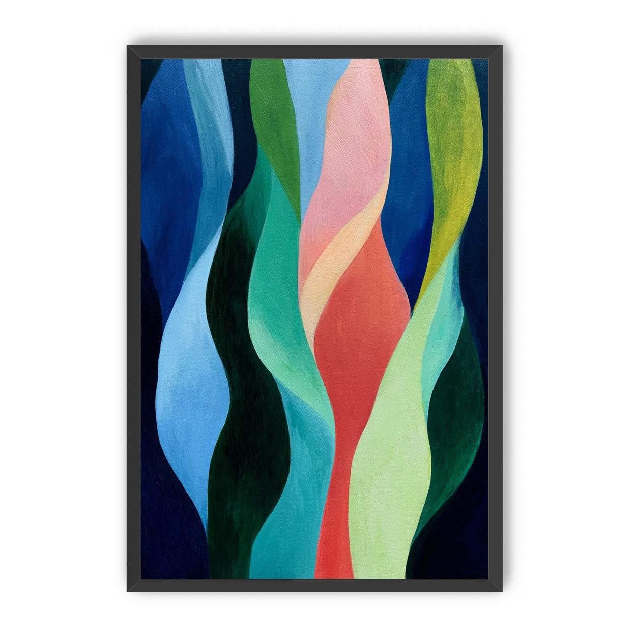 Layered wavy color bands