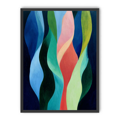 Layered wavy color bands