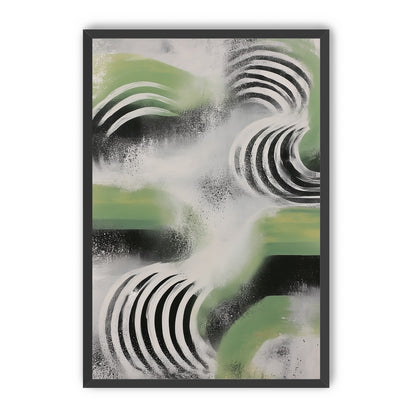 Curved bands in drifting haze