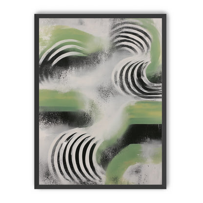 Curved bands in drifting haze