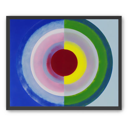 Blue and green split circle