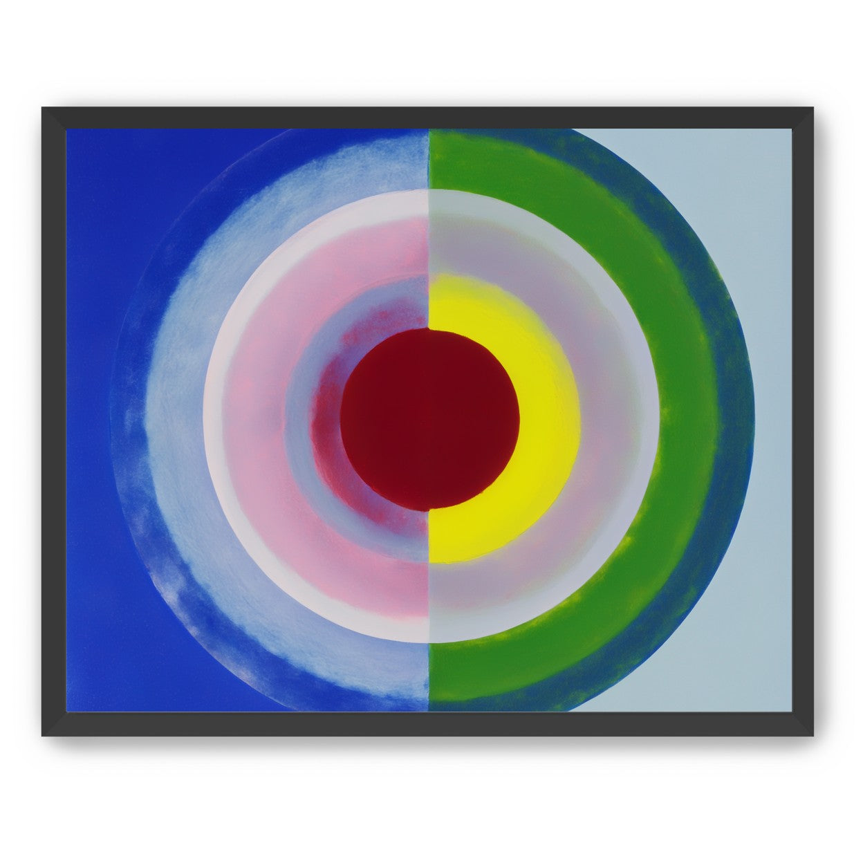 Blue and green split circle
