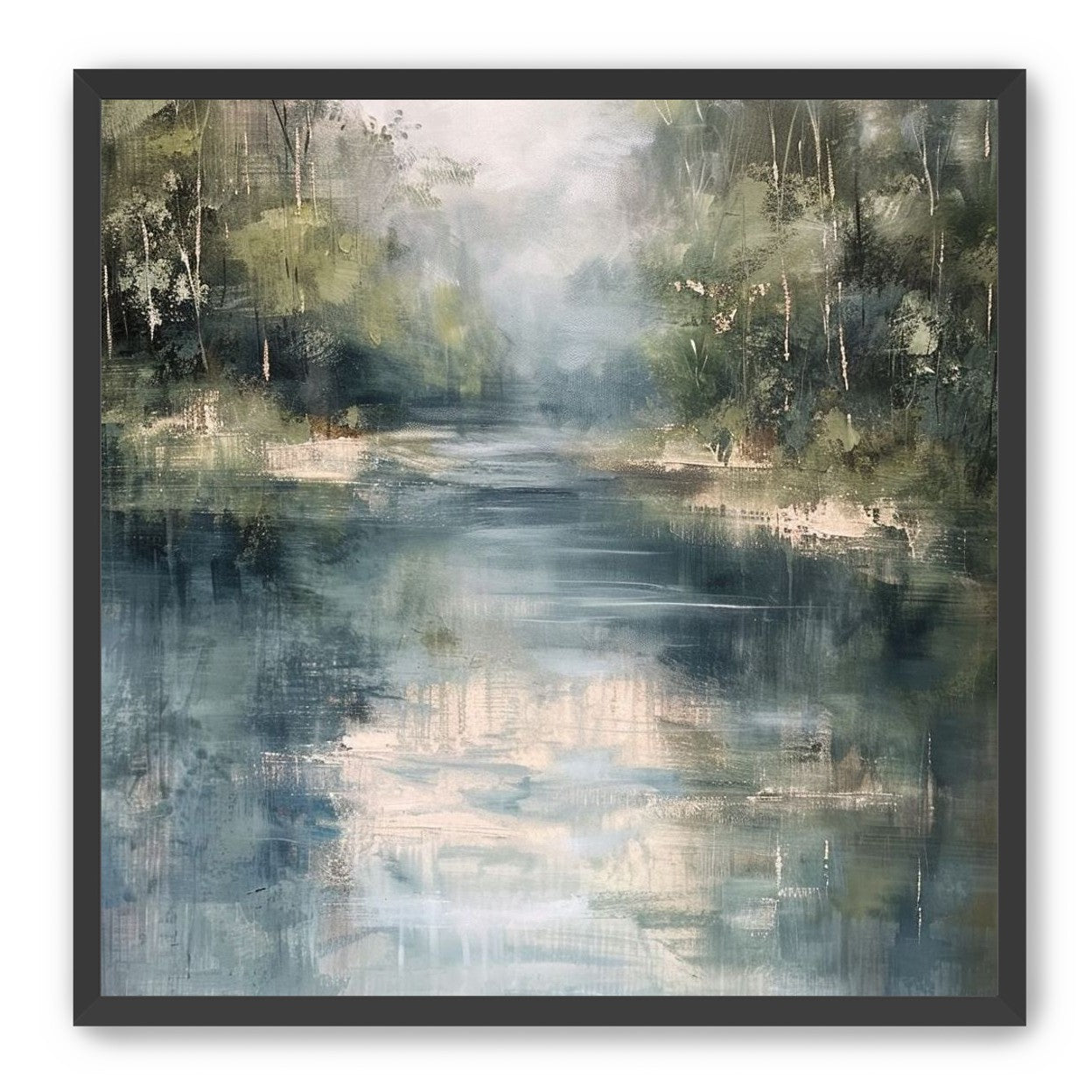 Pale sky in blue water