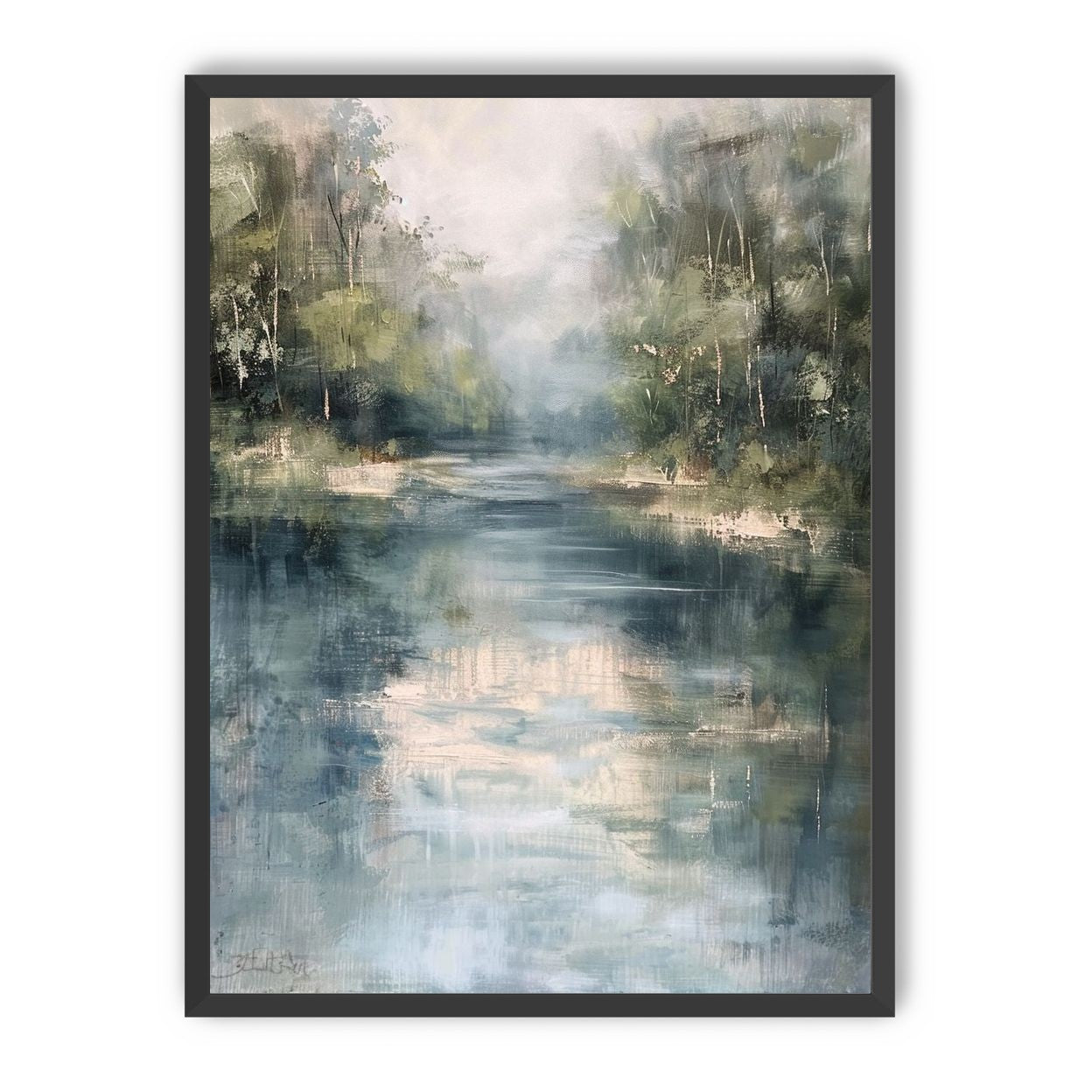Pale sky in blue water