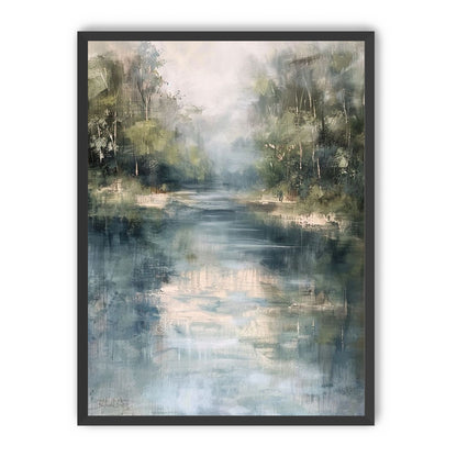 Pale sky in blue water