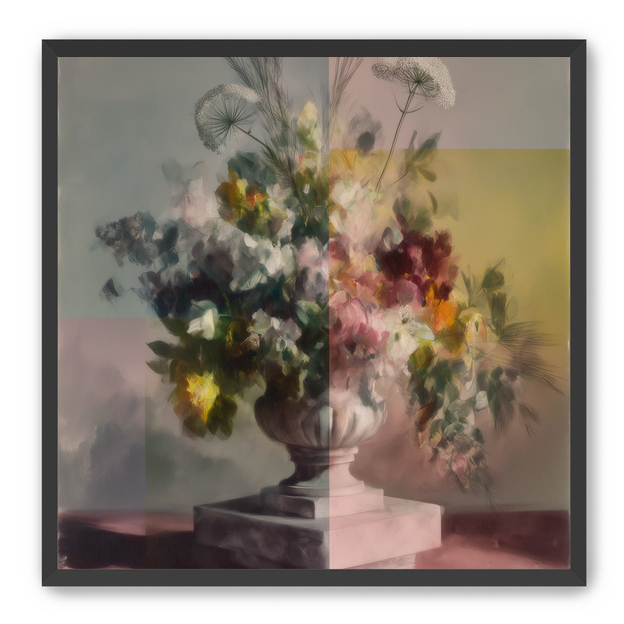 Bouquet in divided light