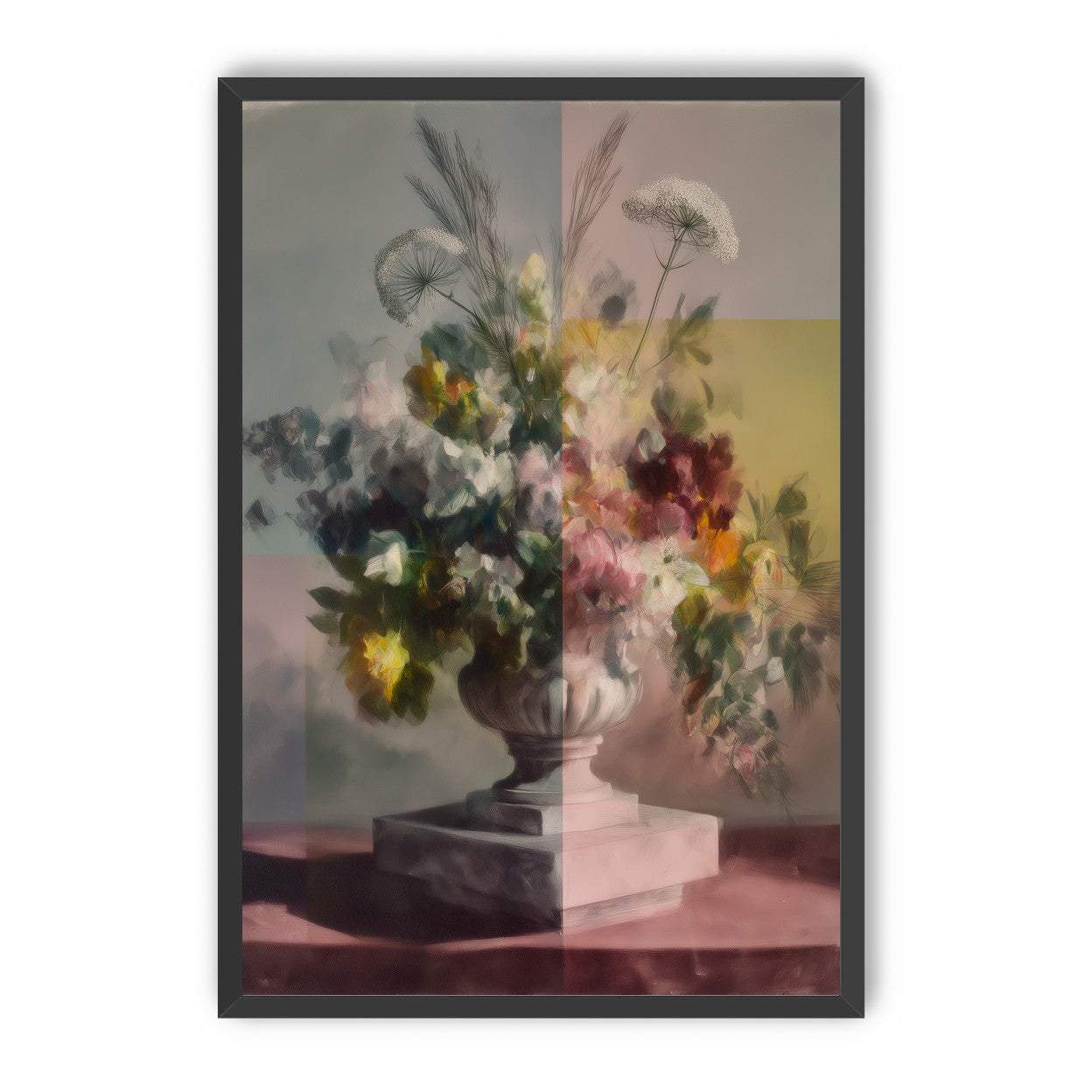 Bouquet in divided light