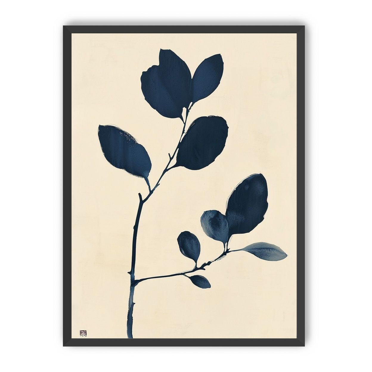 Ink leaves on bare stem