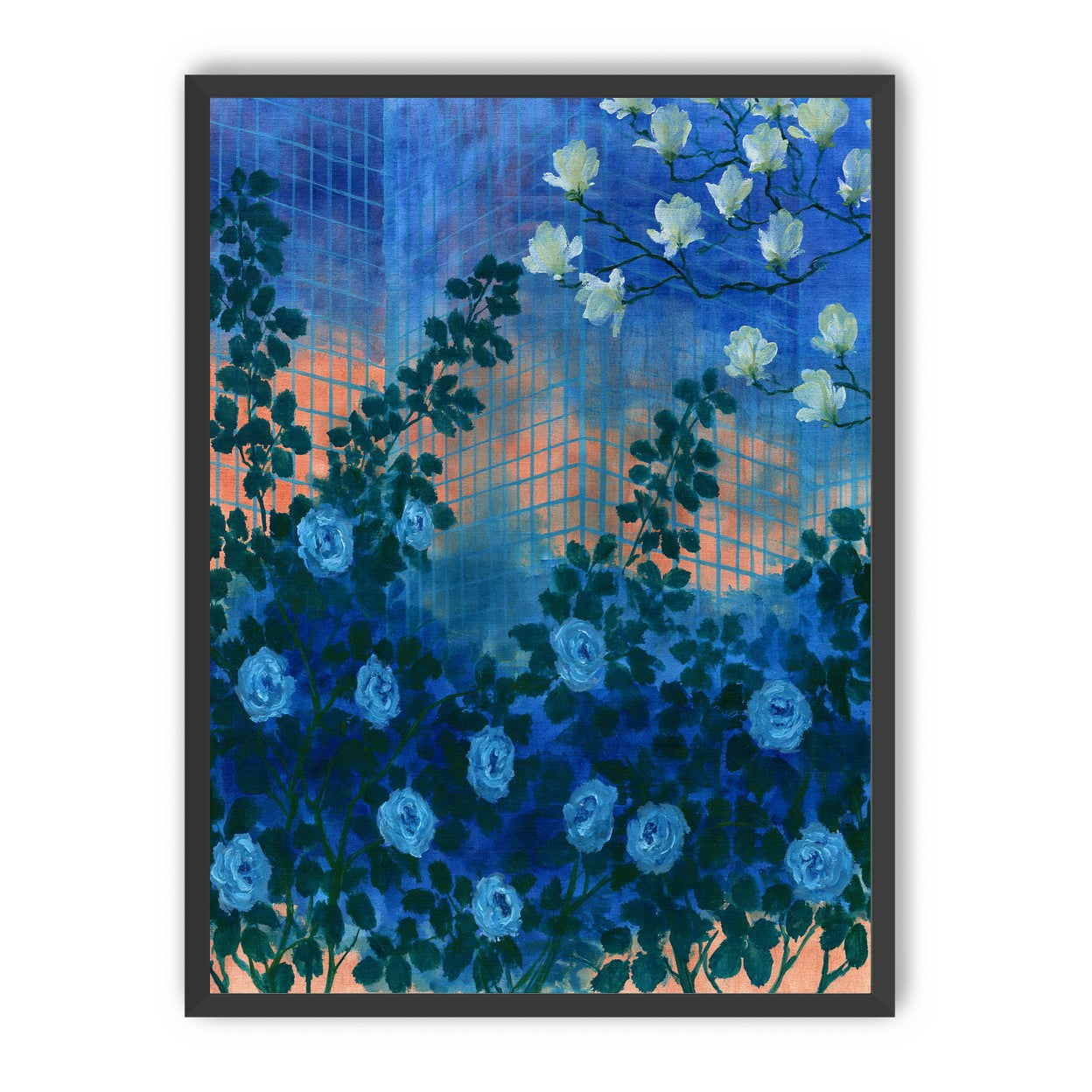 Roses climbing the grid