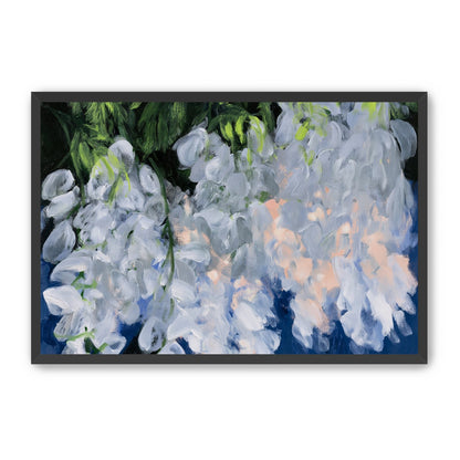 White blooms in blue shade
