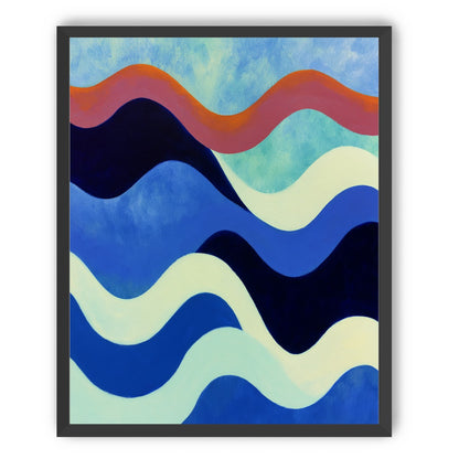 Rust red over deep blue