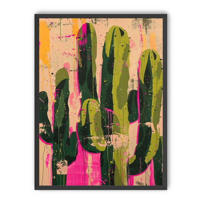 Cacti within pink drips