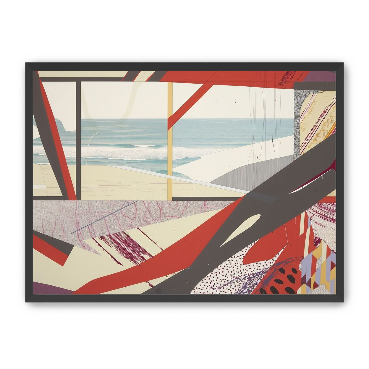 Beach horizon within angled bands