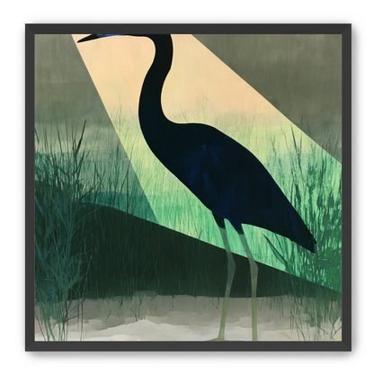 Blue beak in green light