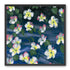 White flowers across deep blue
