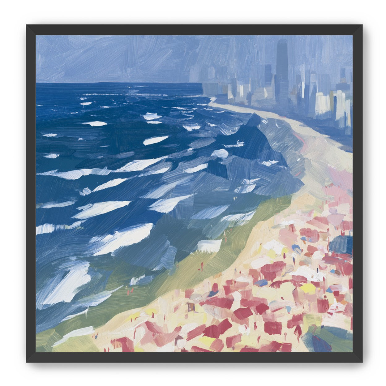 City towers above the surf