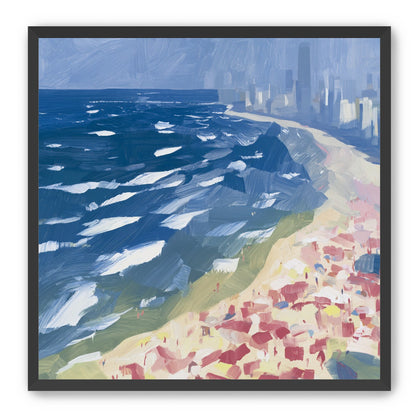 City towers above the surf