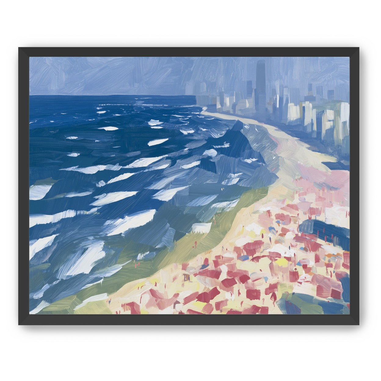 City towers above the surf