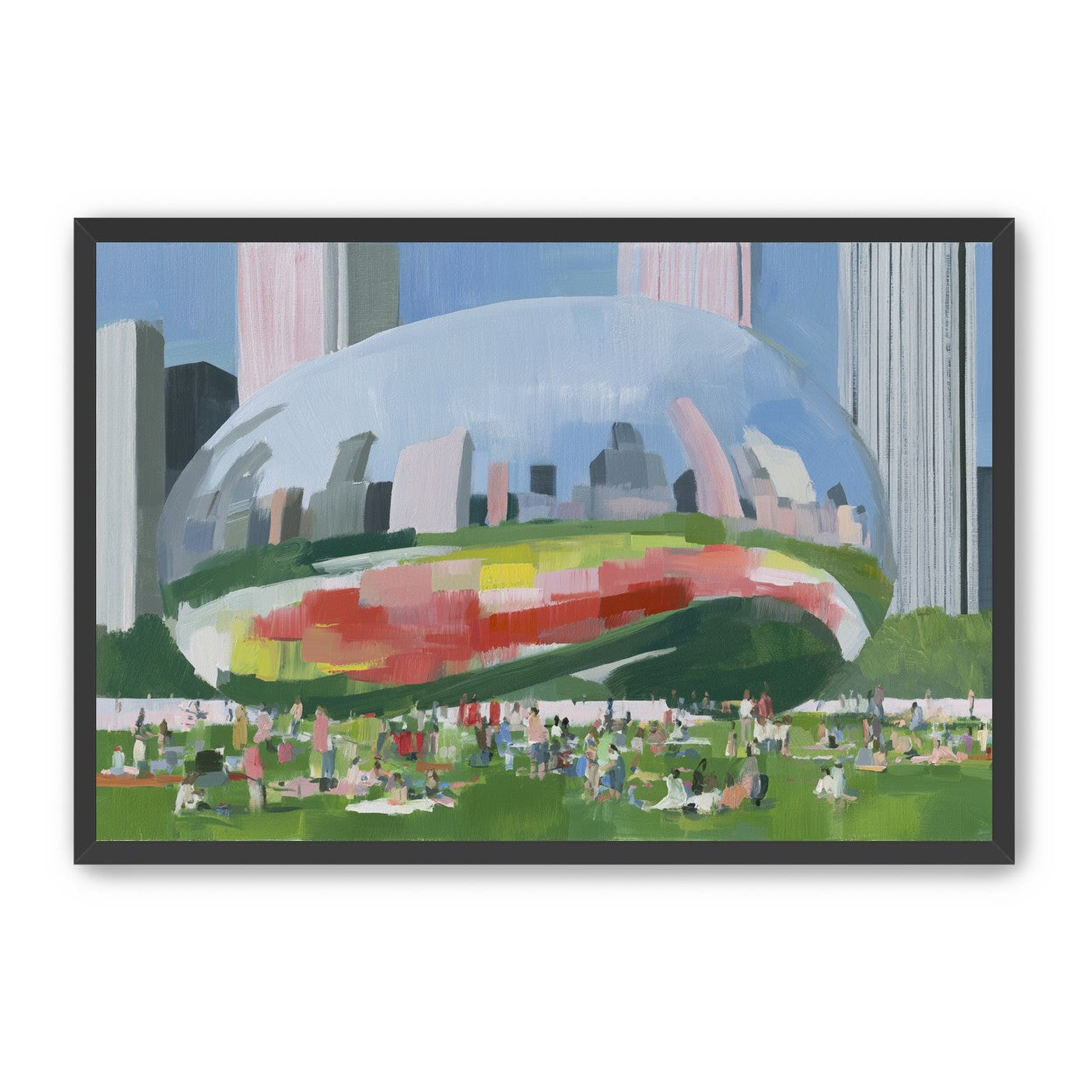 Picnic under the mirrored dome