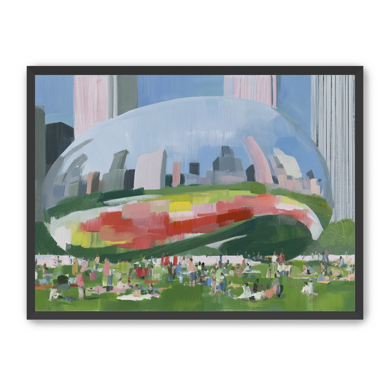 Picnic under the mirrored dome