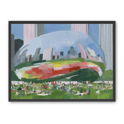 Picnic under the mirrored dome