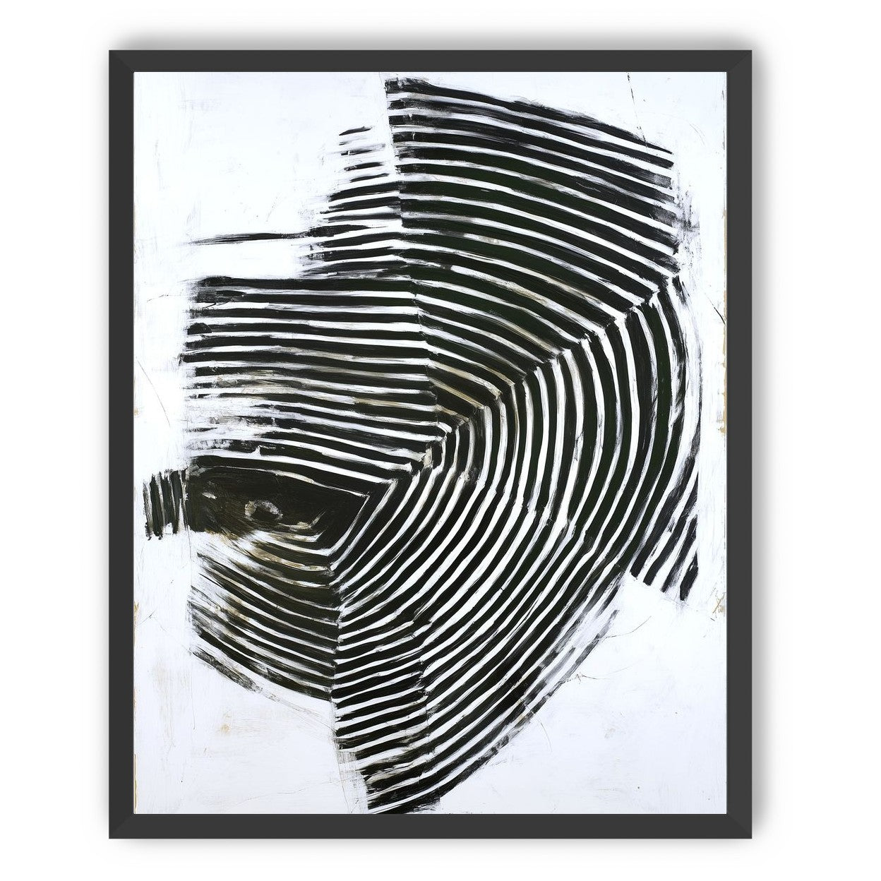 Black bands in white scrape