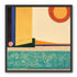 Red sun over turquoise water