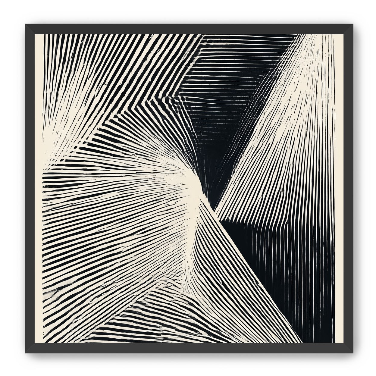 Where the lines break inward