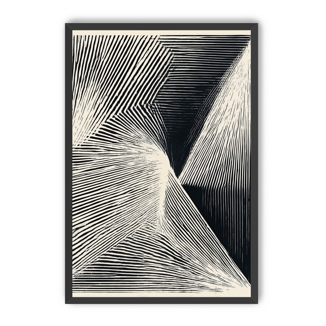 Where the lines break inward