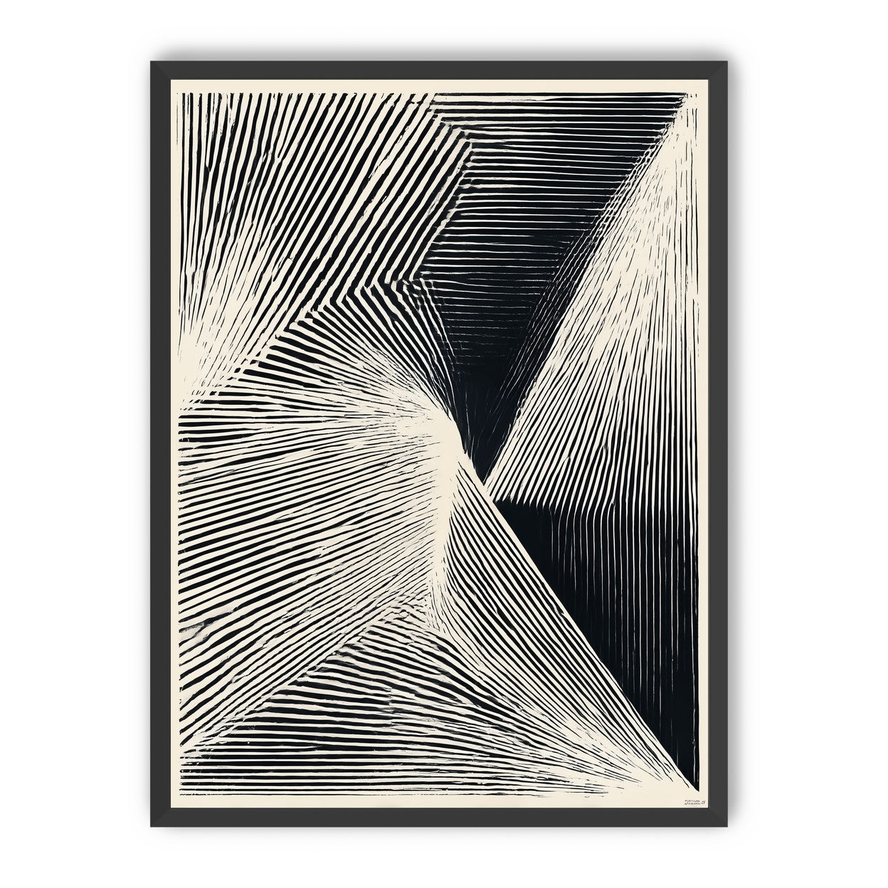 Where the lines break inward